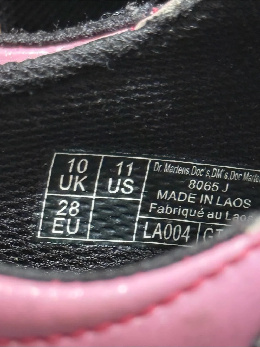 Dr. Martens 8065 Gradient Glitter Mary Jane Shoes in pink Double Buckle
